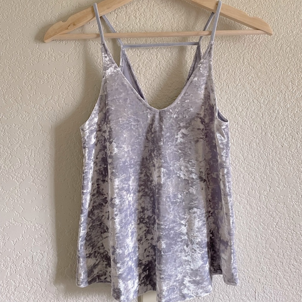 BRAND NEW - AEO lilac velvet strappy camisole